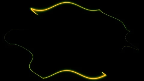 Rectangular wavy with abstract shape, horizontal frame with moving neon lig.. Stock Footage 270316172