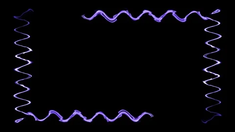 Rectangular wavy appearing and disappearing horizontal frame with shapes of.. Stock Footage 270315927