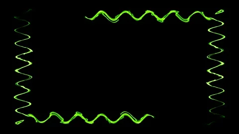 Rectangular wavy appearing and disappearing horizontal frame with shapes of.. Vídeos de archivo 270315932