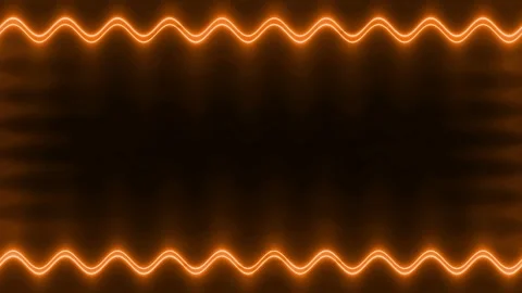 Rectangular wavy colorful neon glowing orange fiery square horizontal frame.. Stock Footage 270314754