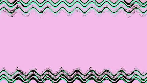 Rectangular wavy, richly decorated neon glowing green, square frame, horizo.. Stock Footage 270315398