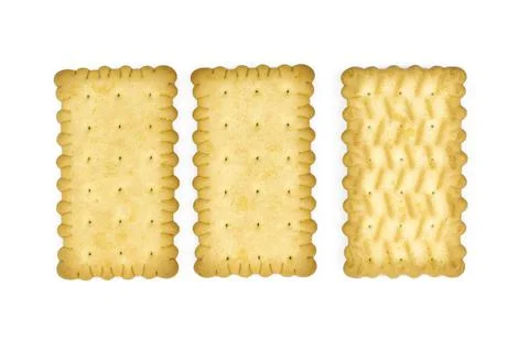 Rectangular wheat flour cookies. Stock Photos