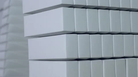 Rectangular white boxes. Vídeo Stock 62757966
