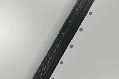 Rectangular white plate on black and white background with rivets 库存插图