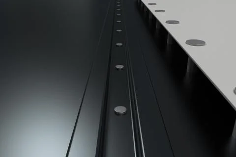 Rectangular white plate on black background with rivets イラスト素材