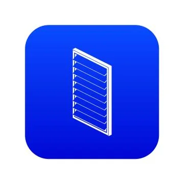 Rectangular window frame icon blue vector イラスト素材