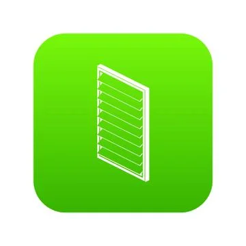 Rectangular window frame icon green vector イラスト素材