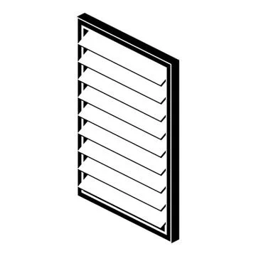 Rectangular window frame icon, simple black style Stockillustratie