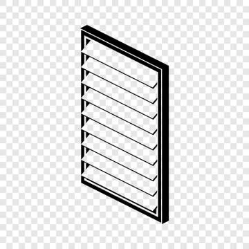 Rectangular window frame icon, simple black style Ilustração Stock