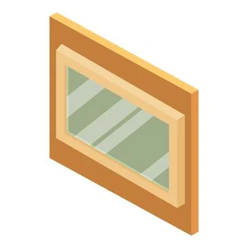 Rectangular window icon, isometric style Stockillustratie