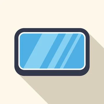 Rectangular window showing blue sky with light reflections Ilustración de archivo