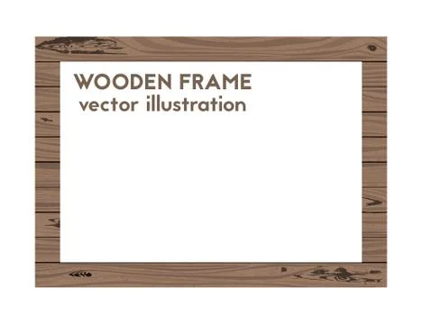 Rectangular wooden frame. Stock Illustration