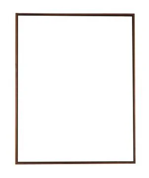 Rectangular wooden frame for painting or picture isolated on a white backgrou 스톡 사진