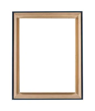 Rectangular wooden frame for painting or picture isolated on a white backgrou 스톡 사진
