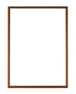 Rectangular wooden frame for painting or picture isolated on a white backgrou Stock Photos
