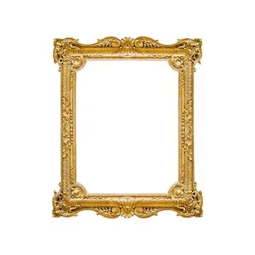 Rectangular wooden photo frame border artistic classical gallery thick deco.. Stock Photos