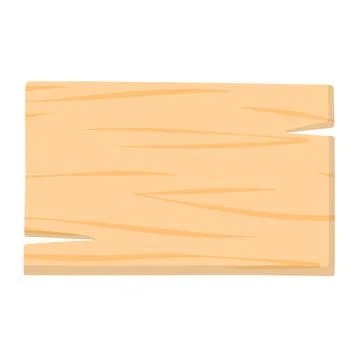 Rectangular wooden plaque isolated vector Stock Illustration
