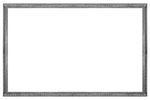 Rectangular Wooden Silver Picture Frame Stock Photos