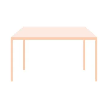 Rectangular wooden table on white background Ilustración de archivo