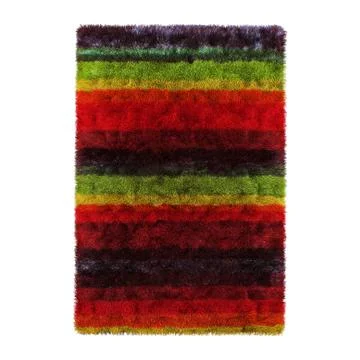 Rectangular wool color carpet isolated background 3d 库存插图