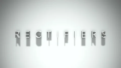 Rectifiers 3D title animation with shadows on a white background Stock Footage 297271869
