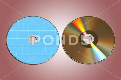 Recto verso from dvd disk isolated PSD Template