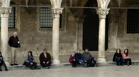 RECTORS PALACE LUZA SQUARE OLD DUBROVNIK CROATIA Stock Footage 64554481