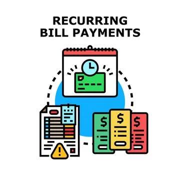 Recurring bill payments concept vector illustration 스톡 일러스트