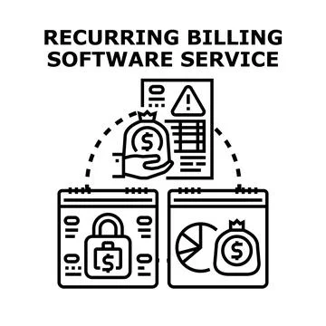 Recurring billing software service for financial management Stockillustratie