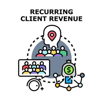 Recurring client revenue stream and customer retention strategy Stock Illustration
