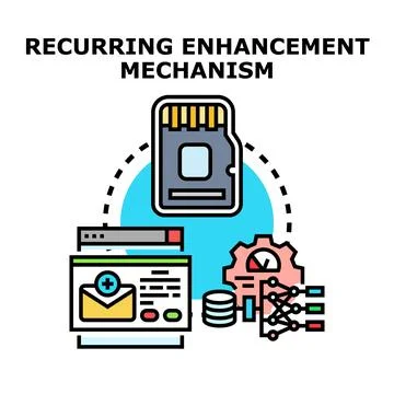 Recurring enhancement mechanism improving data processing system efficiency イラスト素材