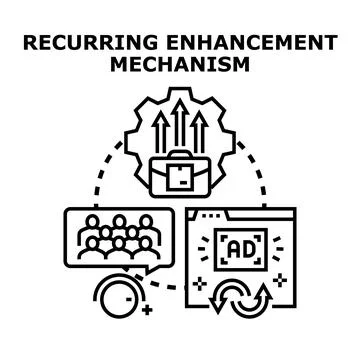 Recurring enhancement process for business development and growth Stock Illustration