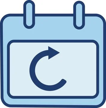 Recurring Event, Schedule Sync, Reset Calendar Stock Illustration