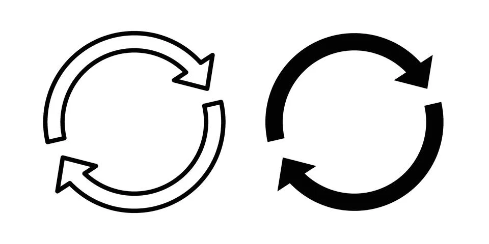 Recurring icon set, collection of vector icons 스톡 일러스트