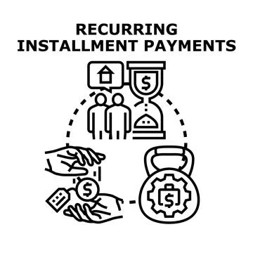 Recurring installment payments financial concept vector illustration Stockillustratie