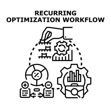 Recurring optimization workflow concept developing business strategy イラスト素材