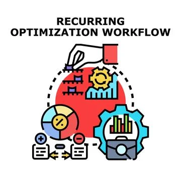 Recurring optimization workflow concept developing business strategy イラスト素材