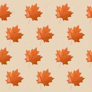 Recurring pattern of autumn maple leaves Stock Illustration