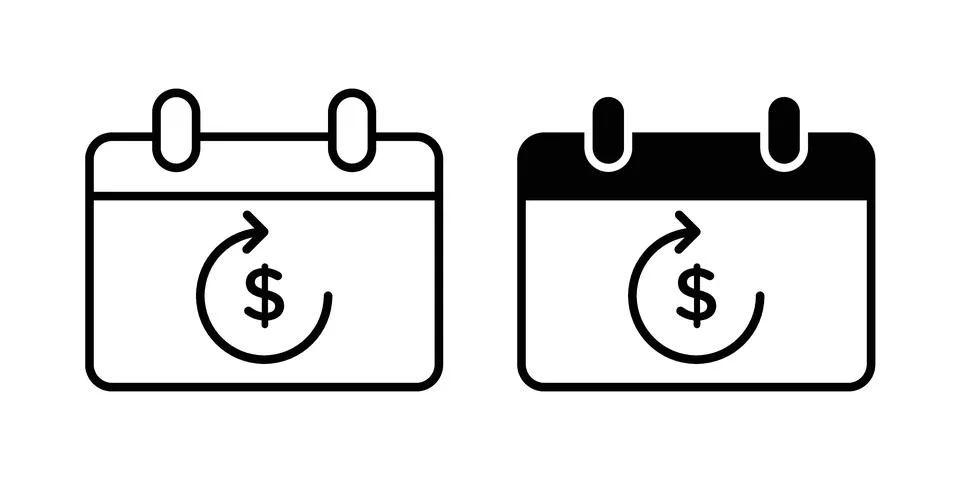 Recurring payment icon vector design. EPS10 Ilustração Stock