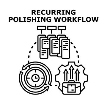 Recurring polishing workflow illustrating continuous improvement process イラスト素材