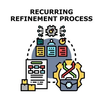 Recurring refinement process improving business workflow イラスト素材