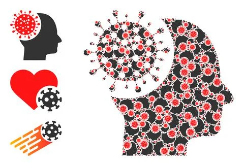 Recursion Brain Virus Icon Self Composition イラスト素材