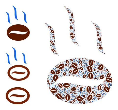 Recursion Coffee Aroma Icon Itself Composition Illustration