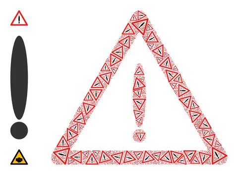 Recursion Danger Icon Self Mosaic Stock Illustration