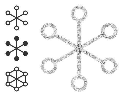 Recursion Net Links Icon Self Composition Illustrazione stock