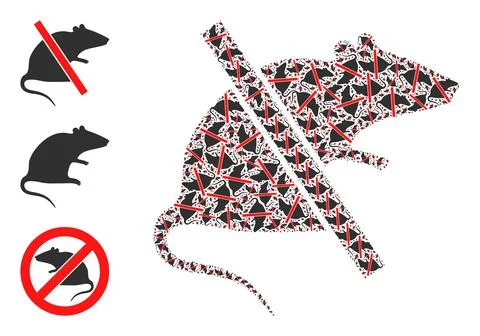 Recursion No Rats Icon Itself Collage Stock Illustration