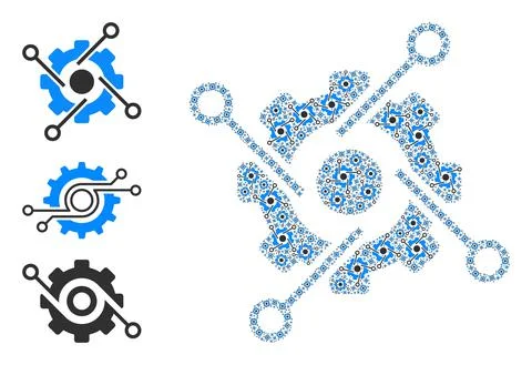 Recursion Smart Development Icon Self Composition 스톡 일러스트