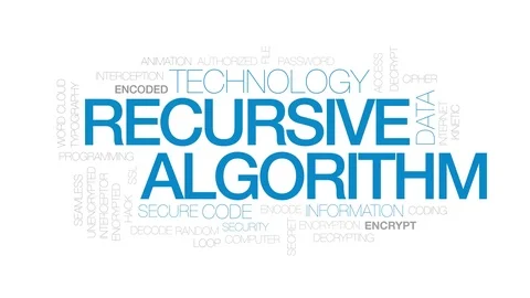 Recursive algorithm animated word cloud. Kinetic typography. Video stock 113200392