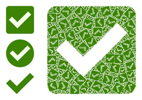 Recursive Confirm Checkbox Icon Self Mosaic Stock Illustration