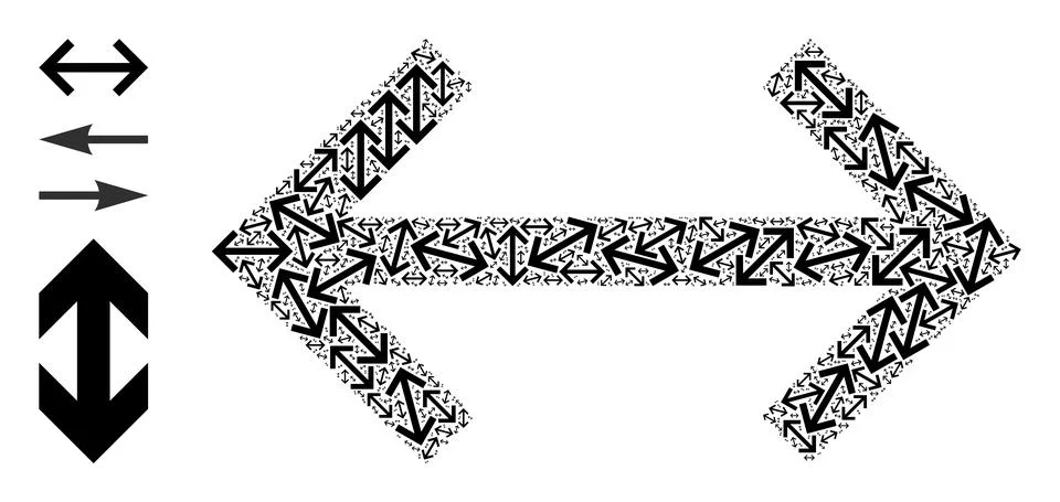 Recursive Exchange Arrows Icon Itself Mosaic Stock Illustration